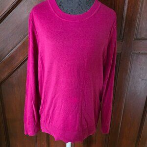 Banana Republic Womens XL Forever Sweater Fuchsia Pink